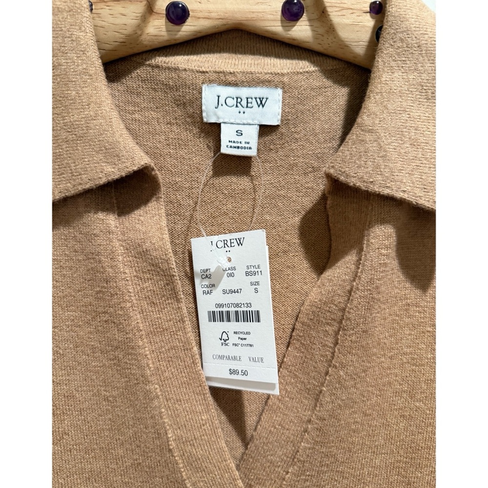 J.Crew Factory Cotton Blend V-Neck Sweater - Picture 6 of 8